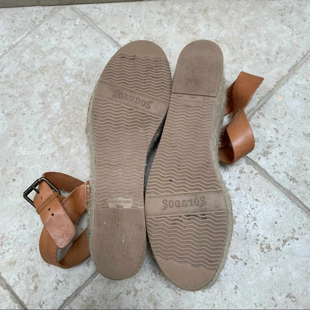 Soludos Tan Minorca Platform Espadrille Sandals